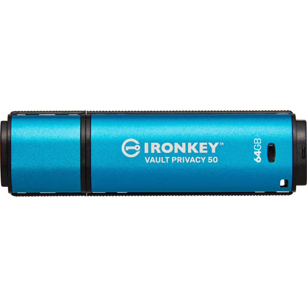 USB флеш накопичувач Kingston 64GB IronKey Vault Privacy 50 Blue USB 3.2 (IKVP50/64GB) - фото 3 USB флеш накопичувач Kingston 64GB IronKey Vault Privacy 50 Blue USB 3.2 (IKVP50/64GB) - фото 3