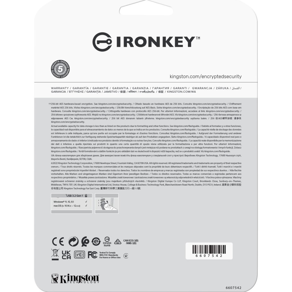 USB флеш накопичувач Kingston 64GB IronKey Vault Privacy 50 Blue USB 3.2 (IKVP50/64GB) - фото 6 USB флеш накопичувач Kingston 64GB IronKey Vault Privacy 50 Blue USB 3.2 (IKVP50/64GB) - фото 6