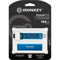USB флеш накопичувач Kingston 128GB IronKey Keypad 200 AES-256 Encrypted Blue USB 3.2 (IKKP200/128GB) - фото 6