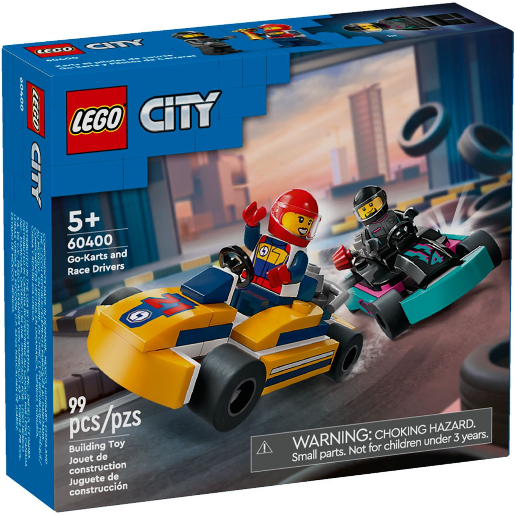 Конструктор LEGO City Картинг і гонщики 99 деталей (60400) - фото 1
