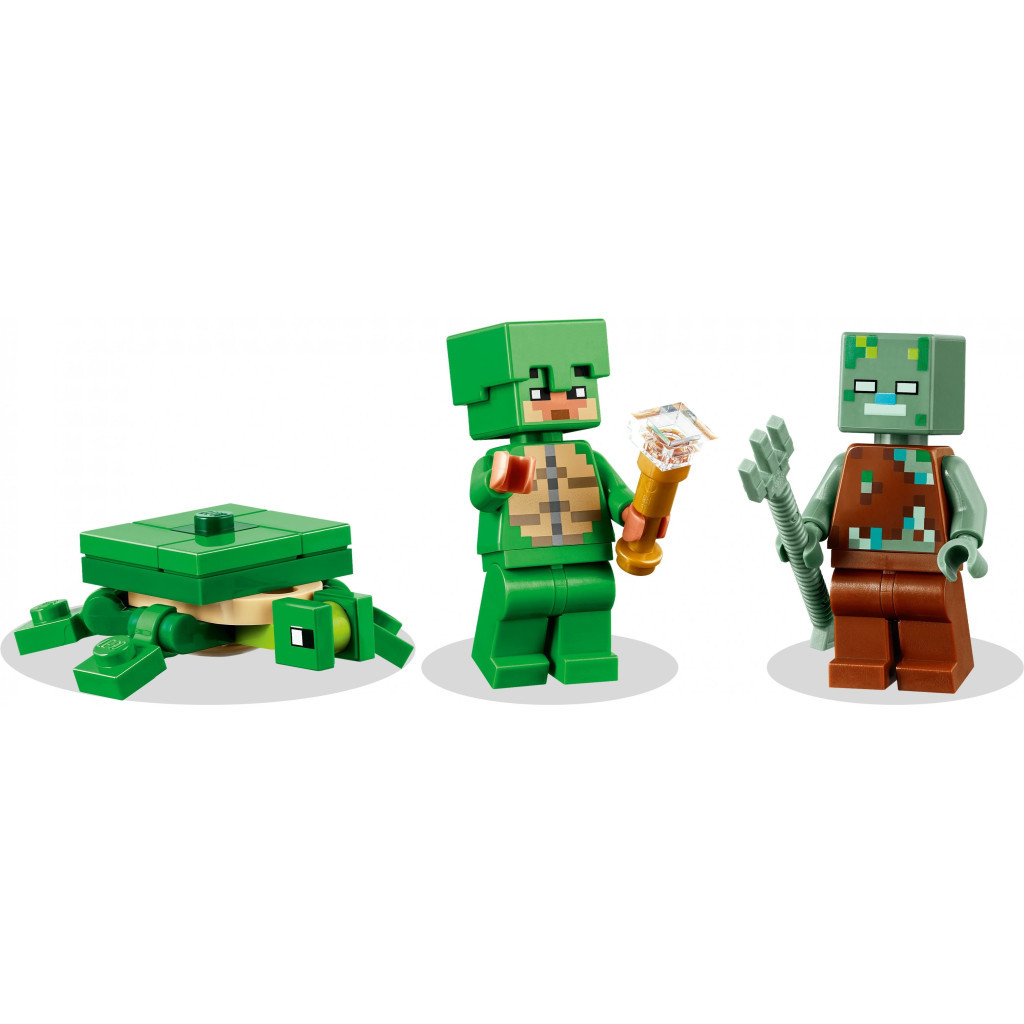 Конструктор LEGO Minecraft Пляжний будинок у формі черепахи 234 деталей (21254) - фото 3 Конструктор LEGO Minecraft Пляжний будинок у формі черепахи 234 деталей (21254) - фото 3