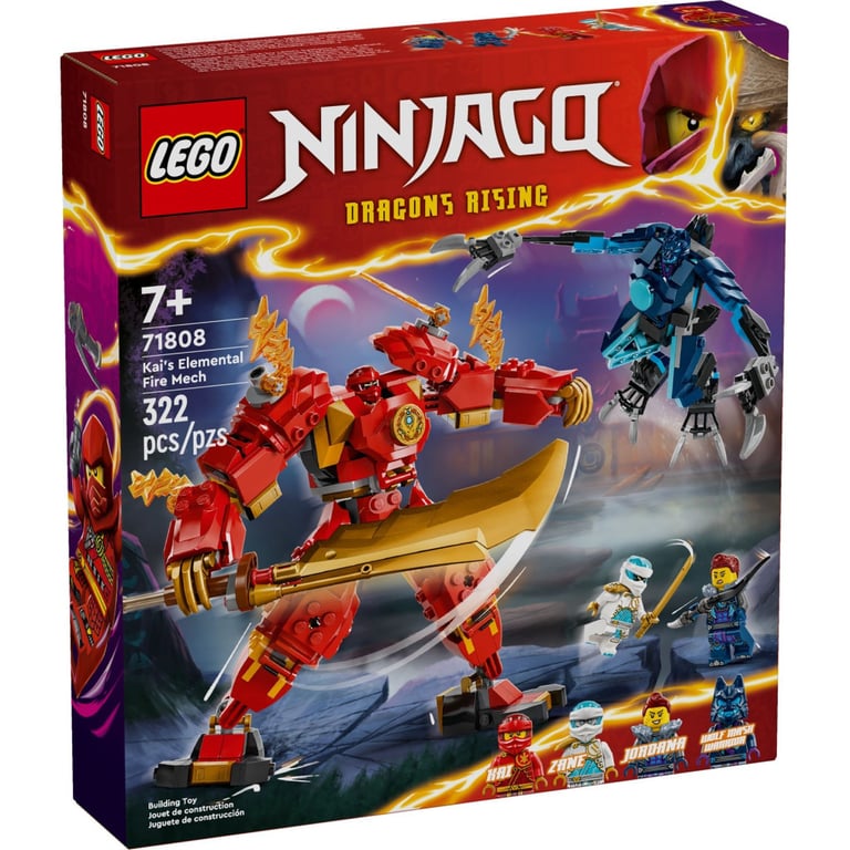 Конструктор LEGO NINJAGO Робот вогняної стихії Кая 322 деталей (71808) - фото 1