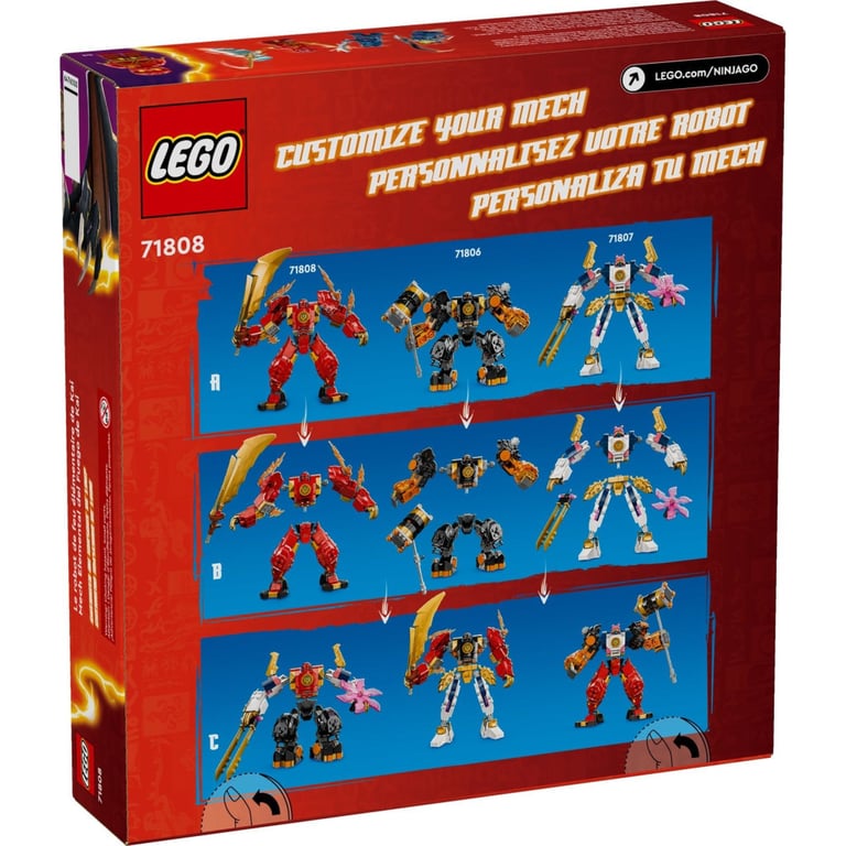 Конструктор LEGO NINJAGO Робот вогняної стихії Кая 322 деталей (71808) - фото 5