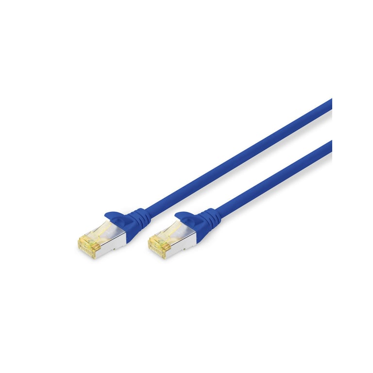 Патч-корд 1м, CAT 6a S-FTP, AWG 26/7, Cu, LSZH, blue Digitus (DK-1644-A-010/B) - фото 1