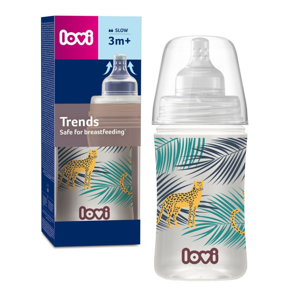 Пляшечка для годування Lovi Trends 250 мл - Jungle Vibes (21/594) - фото 1