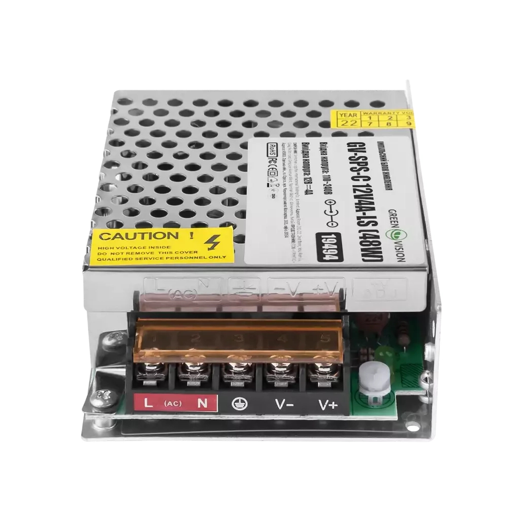 Блок живлення для систем відеоспостереження Greenvision GV-SPS-C 12V4A-LS - фото 2 Блок живлення для систем відеоспостереження Greenvision GV-SPS-C 12V4A-LS - фото 2