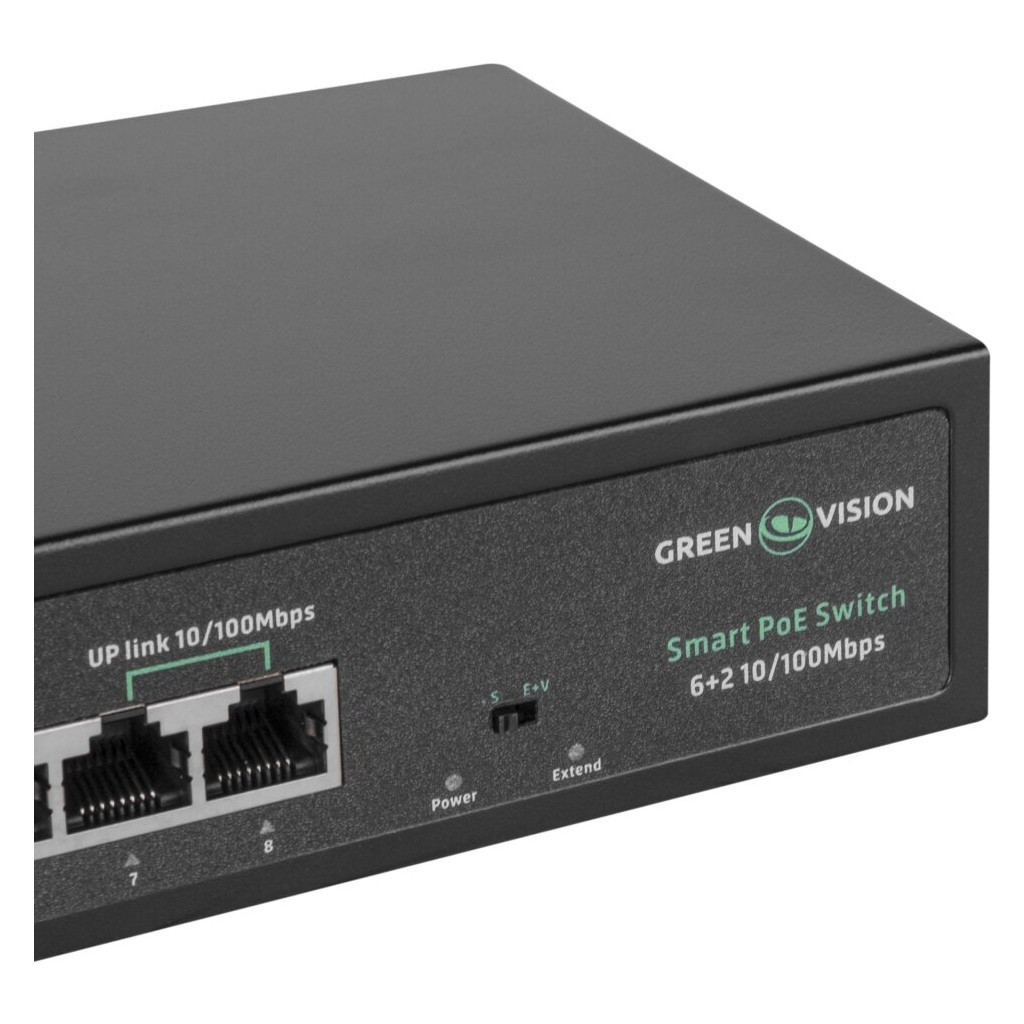 Комутатор мережевий Greenvision GV-015-D-06+2P - фото 5 Комутатор мережевий Greenvision GV-015-D-06+2P - фото 5