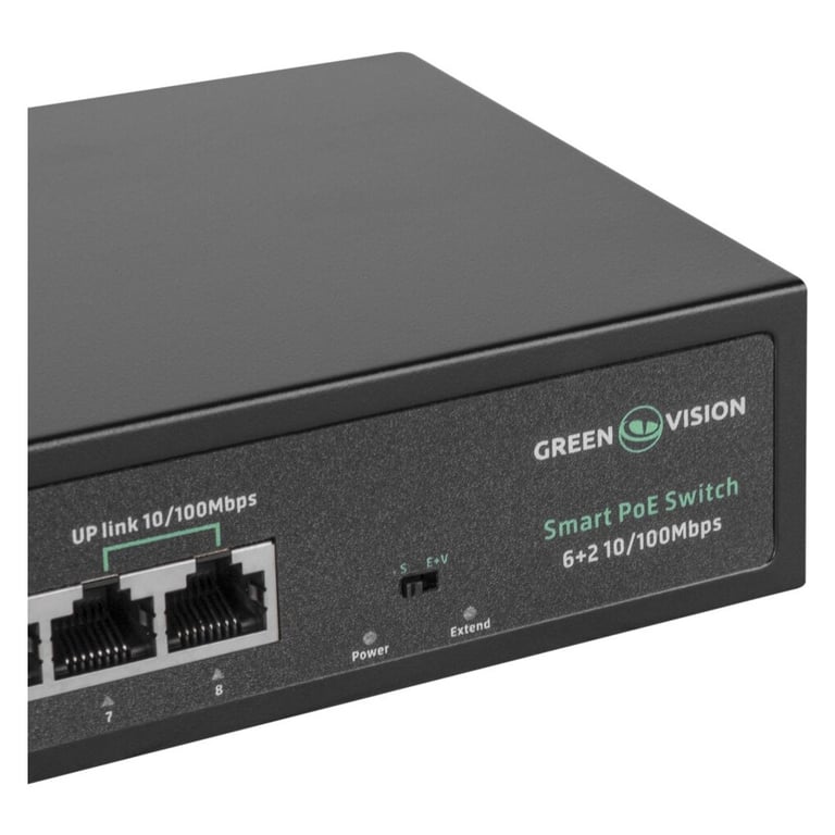 Комутатор мережевий Greenvision GV-015-D-06+2P - фото 5