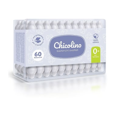 Ватні палички Chicolino з обмежувачем, 60 шт (4823098407485) - фото 1