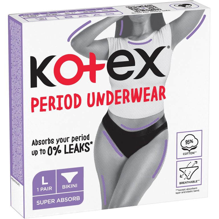 Гігієнічні прокладки Kotex Менструальна білизна розмір L 1 шт. (5029053590233) - фото 2