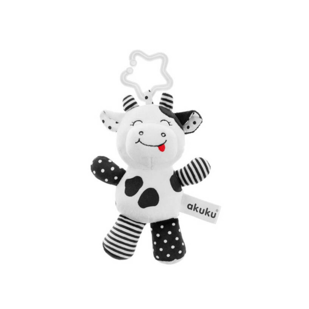 Іграшка на коляску Akuku Корова Чорно-біла (A0471) - фото 1 Іграшка на коляску Akuku Корова Чорно-біла (A0471) - фото 1