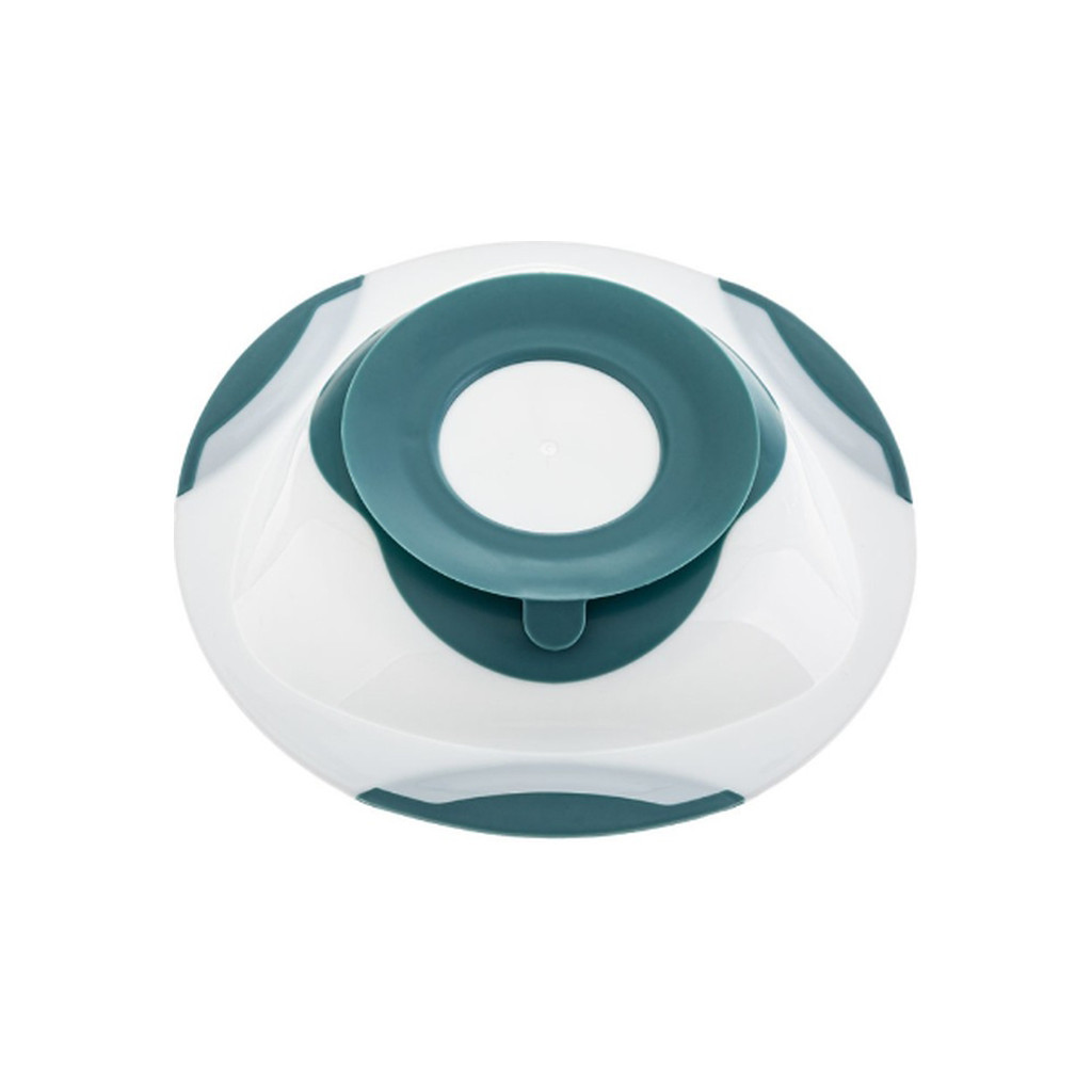 Тарілка дитяча Akuku на присосці, білий-бірюзовий (A0524) - фото 3 Тарілка дитяча Akuku на присосці, білий-бірюзовий (A0524) - фото 3