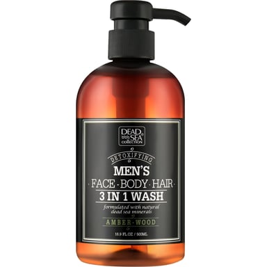 Гель для душу Dead Sea Collection Amber Wood чоловічий 3 в 1 для тіла, волосся й обличчя 500 мл (7290119481507) - фото 1