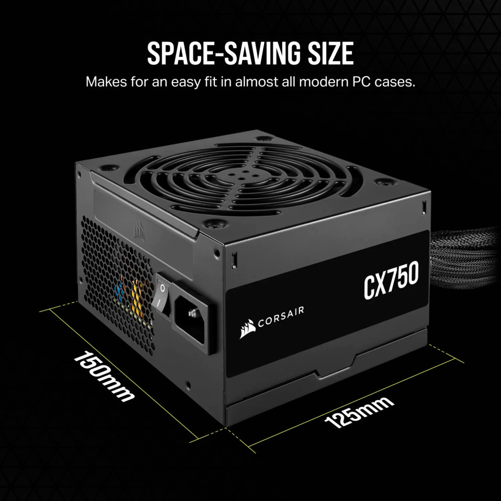 Блок живлення Corsair 750W CX750 (CP-9020279-EU) - фото 8 Блок живлення Corsair 750W CX750 (CP-9020279-EU) - фото 8