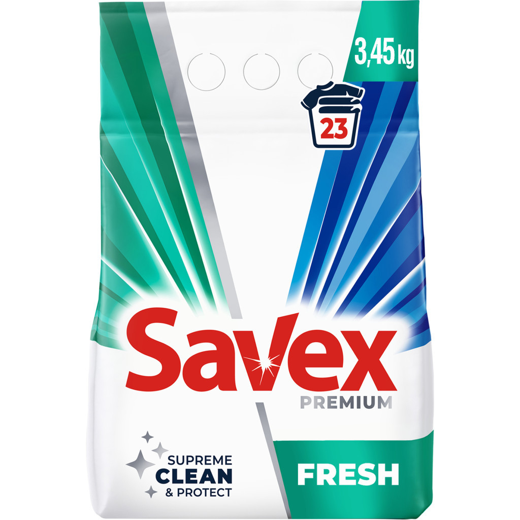 Пральний порошок Savex Premium Fresh 3.45 кг (3800024047930) Пральний порошок Savex Premium Fresh 3.45 кг (3800024047930)