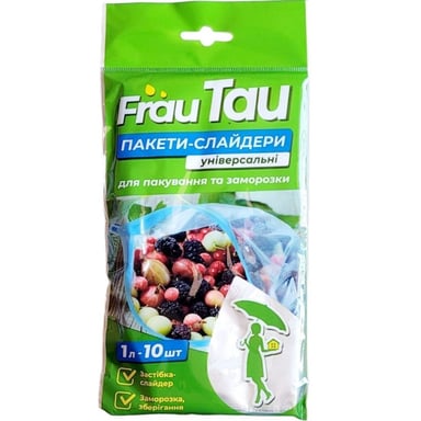 Пакети з застібкою Frau Tau Слайдери 1 л 10 шт. (4820263231319) - фото 1