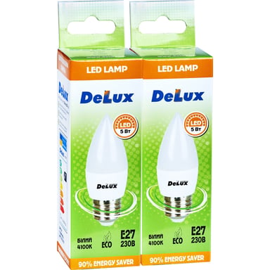 Лампочка Delux BL37B 5 Вт 4100K 220В E27 2шт (90006989) - фото 1