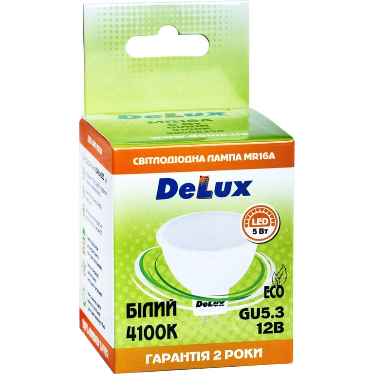 Лампочка Delux MR16A 5Вт 4100K 12В GU5.3 (90021254) - фото 2