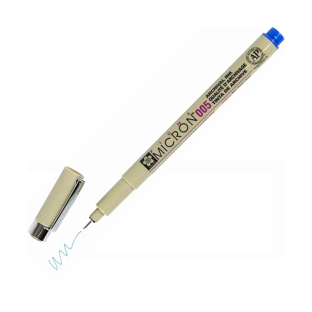 Лайнер Sakura Pigma Micron (0.05) 0,2мм Синій (084511318427) - фото 2 Лайнер Sakura Pigma Micron (0.05) 0,2мм Синій (084511318427) - фото 2