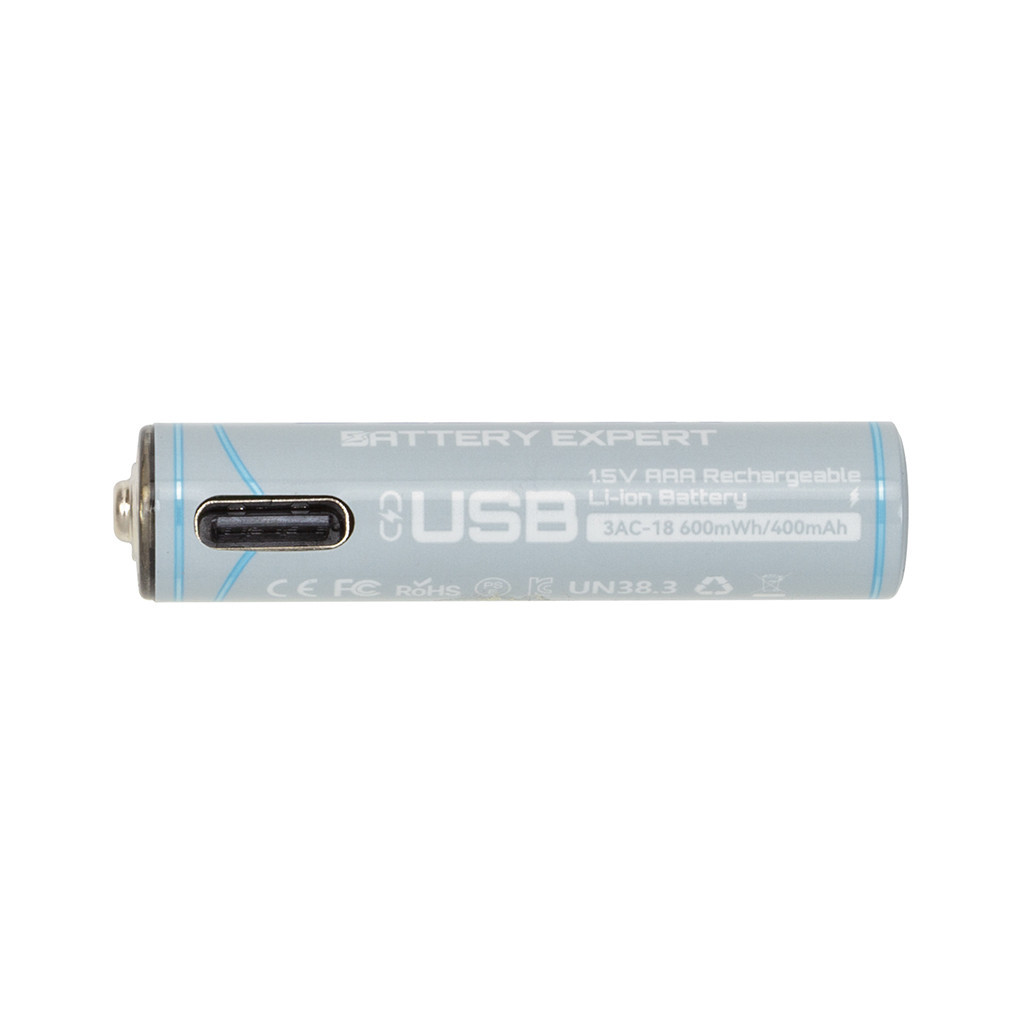 Акумулятор Beston AAA USB Type-C 400mah 1.5V Li-ion * 4 (3AC-18/AA620272) - фото 4 Акумулятор Beston AAA USB Type-C 400mah 1.5V Li-ion * 4 (3AC-18/AA620272) - фото 4
