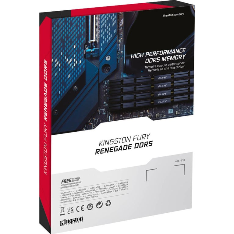 Модуль пам'яті для комп'ютера DDR5 16GB 6800 MHz Renegade Silver XPM Kingston Fury (ex.HyperX) (KF568C36RS-16) - фото 7