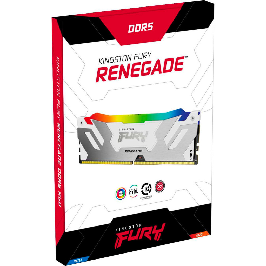 Модуль пам'яті для комп'ютера DDR5 64GB (2x32GB) 6400 MHz Renegade RGB White XMP Kingston Fury (ex.HyperX) (KF564C32RWAK2-64) - фото 5 Модуль пам'яті для комп'ютера DDR5 64GB (2x32GB) 6400 MHz Renegade RGB White XMP Kingston Fury (ex.HyperX) (KF564C32RWAK2-64) - фото 5