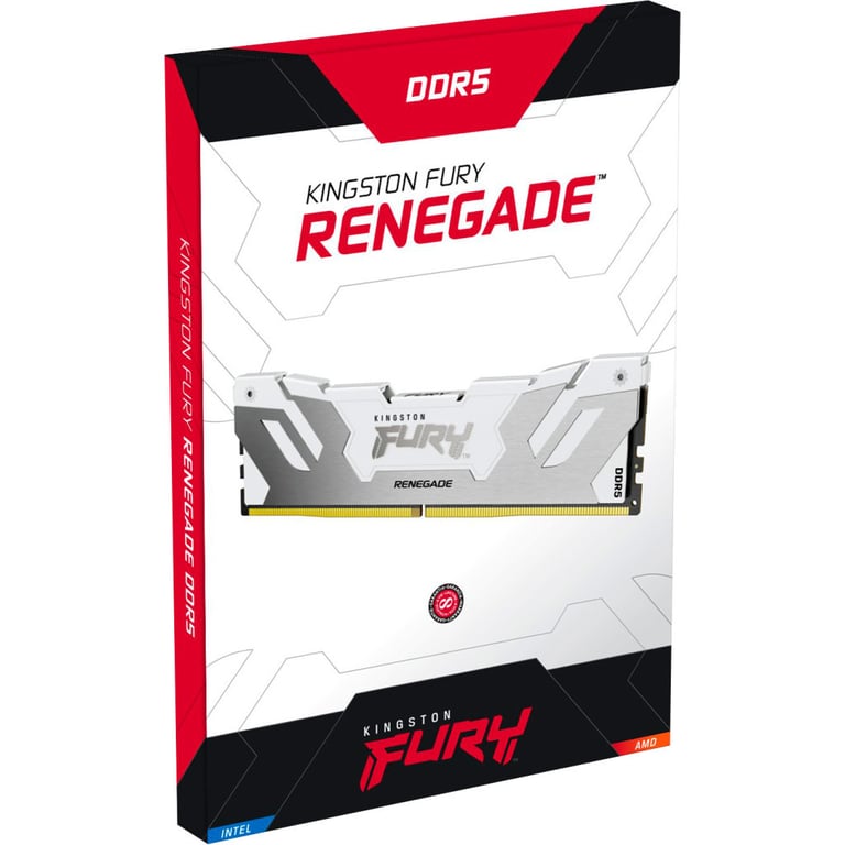 Модуль пам'яті для комп'ютера DDR5 64GB (2x32GB) 6400 MHz Renegade White XMP Kingston Fury (ex.HyperX) (KF564C32RWK2-64) - фото 5