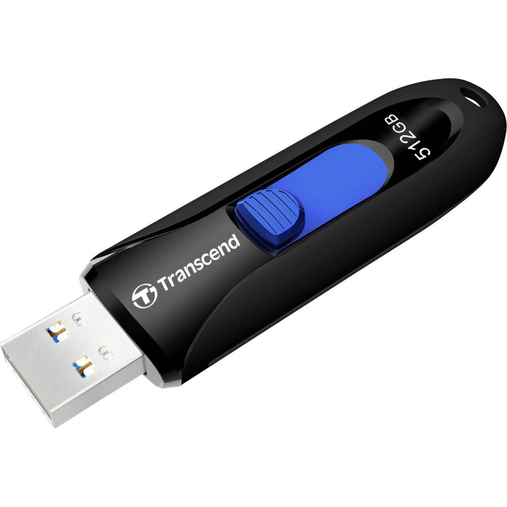 USB флеш накопичувач Transcend 512GB JetFlash 790 Black USB 3.1 (TS512GJF790K) - фото 1