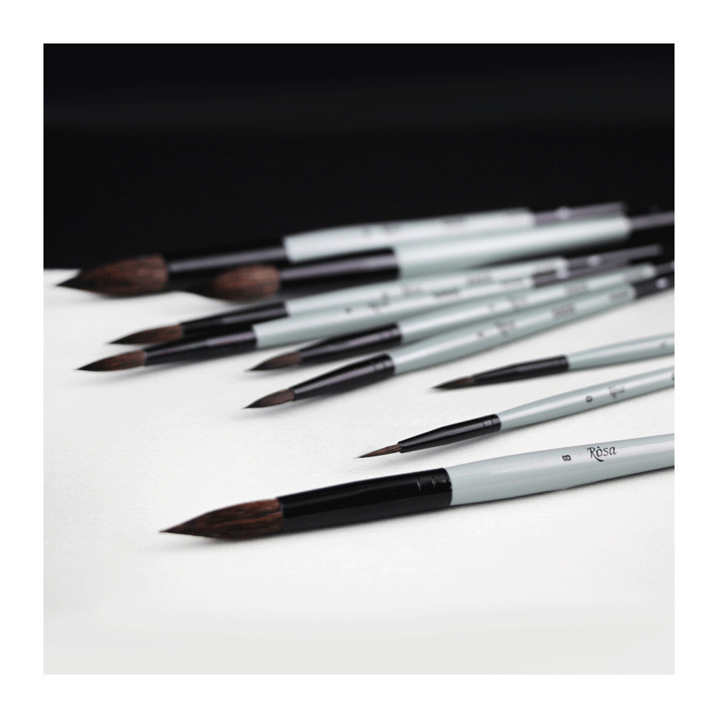 Пензлик для малювання Rosa Єнот круглий OASIS 188, № 0 (4823098516965) - фото 3 Пензлик для малювання Rosa Єнот круглий OASIS 188, № 0 (4823098516965) - фото 3