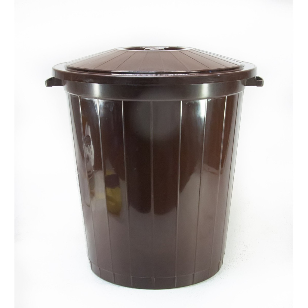 Контейнер для сміття Горизонт 48 x 43.5 см Коричневий 45 л (гор-02042/коричневий) - фото 1 Контейнер для сміття Горизонт 48 x 43.5 см Коричневий 45 л (гор-02042/коричневий) - фото 1