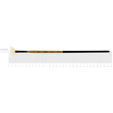 Пензлик для малювання Rosa Щетина віялова, AMBER 2306FN, №4 (4823098533597) - фото 1
