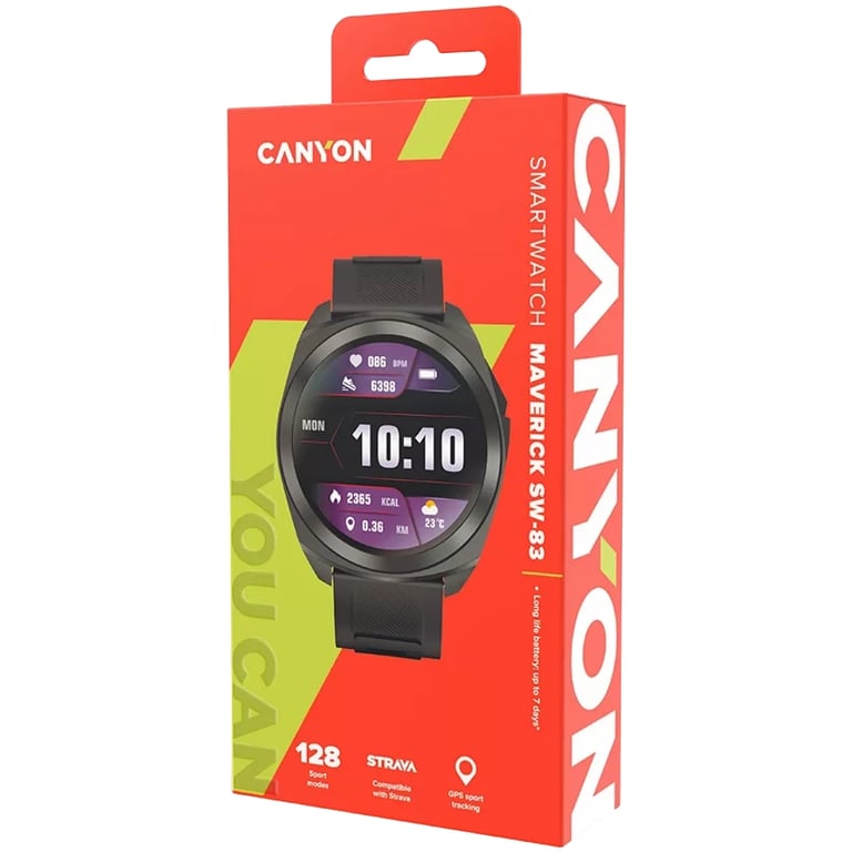 Смарт-годинник Canyon Maveric SW-83 GPS Black (CNS-SW83BB) - фото 7