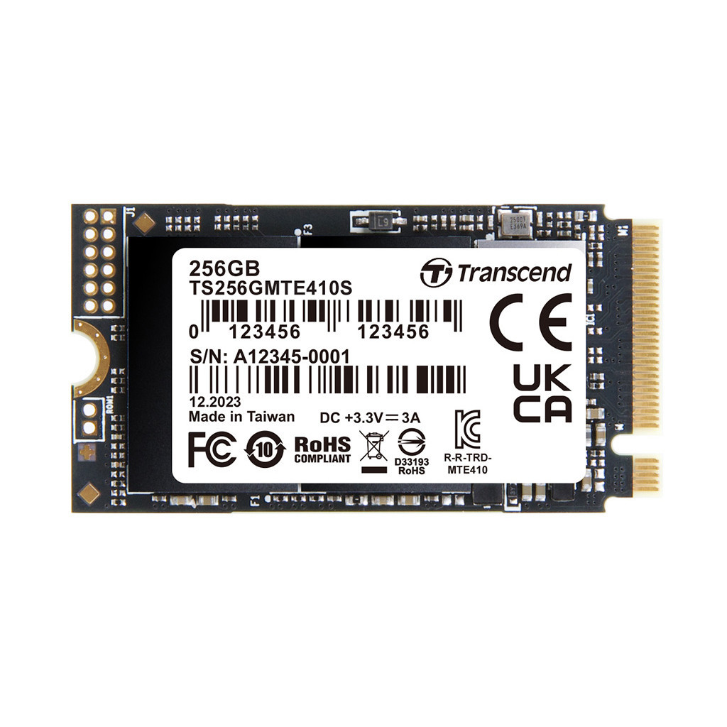 Накопичувач SSD M.2 2242 256GB Transcend (TS256GMTE410S)