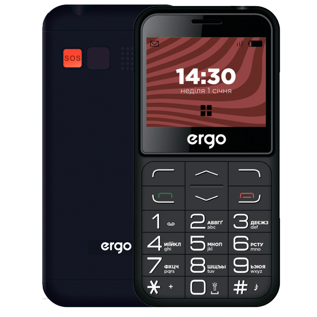 Мобільний телефон Ergo R231 Black - фото 1 Мобільний телефон Ergo R231 Black - фото 1