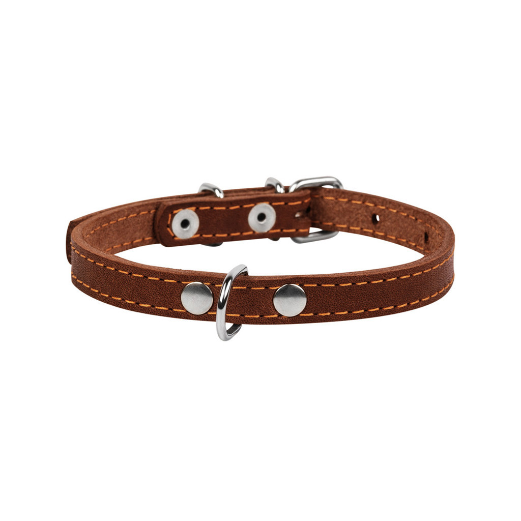 Нашийник для тварин Collar одинарний Ш 14 мм Д 27-35 см коричневий (00036) - фото 2 Нашийник для тварин Collar одинарний Ш 14 мм Д 27-35 см коричневий (00036) - фото 2