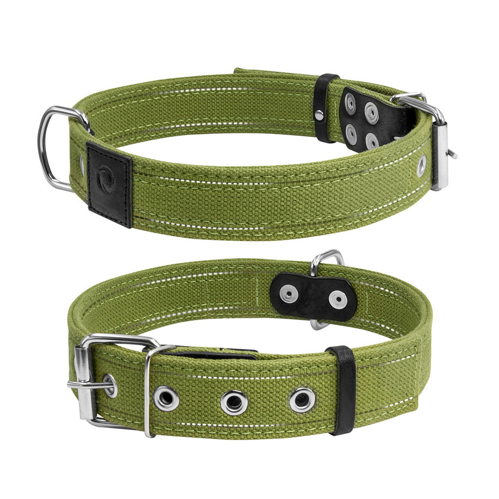 Нашийник для тварин Collar Брезент подвійний Ш 35 мм Д 51-63 см (6138) - фото 1