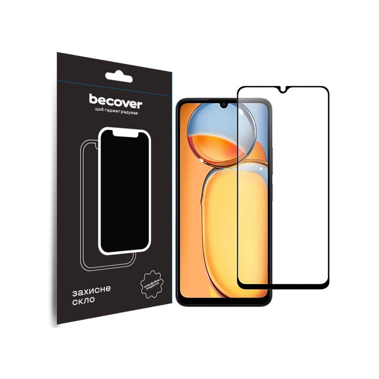 Скло захисне BeCover Xiaomi Redmi 13C / Poco C65 Black (710491) - фото 1