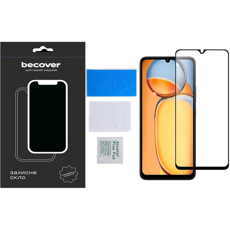 Скло захисне BeCover Xiaomi Redmi 13C / Poco C65 Black (710491) - фото 4