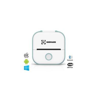 Принтер чеків UKRMARK P02GN Bluetooth, біло-зелений (900912) - фото 1