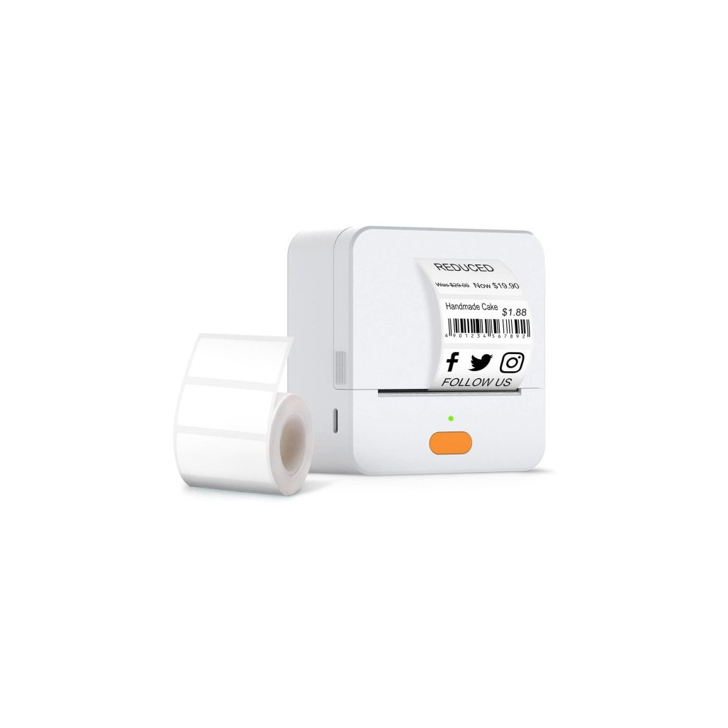 Принтер етикеток UKRMARK UP1WT bluetooth, USB, білий (900772) Принтер етикеток UKRMARK UP1WT bluetooth, USB, білий (900772)