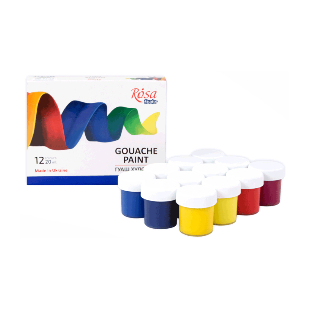 Гуашеві фарби Rosa Studio Classic 12 кольорів по 20 мл (4823098527039) - фото 1