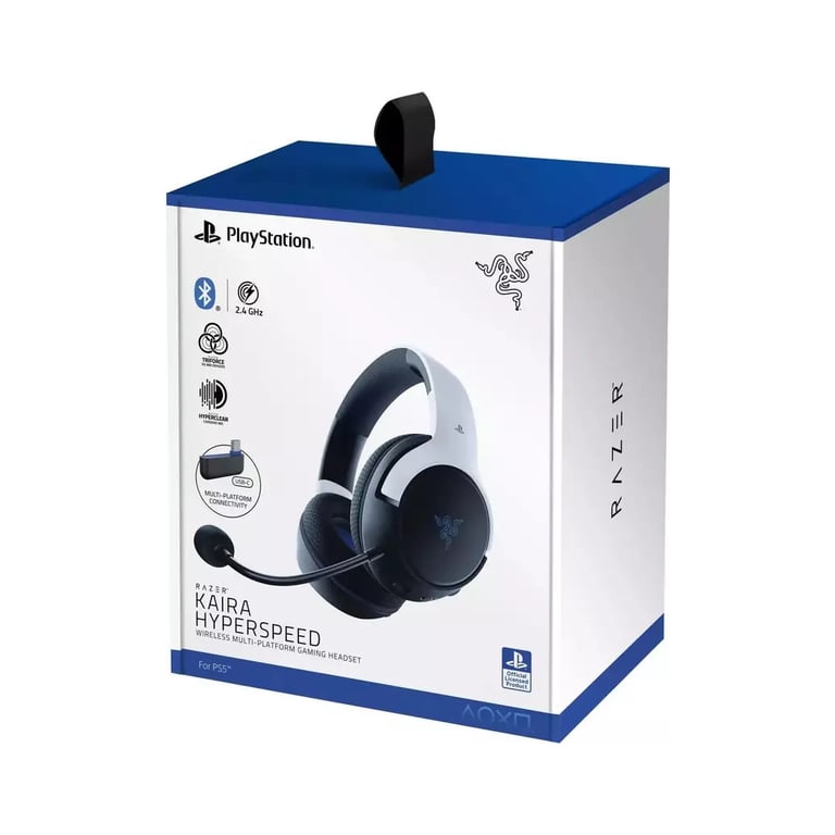 Навушники Razer Kaira Hyperspeed for PS5 Bluetooth White/Black (RZ04-03980200-R3G1) - фото 7