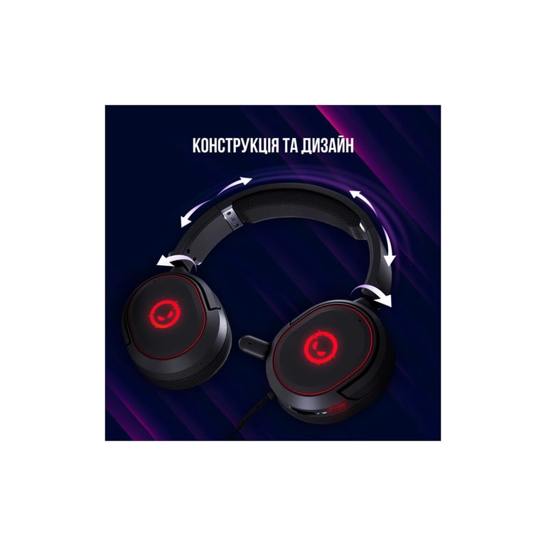 Навушники Lorgar Kaya 460 Gaming RGB USB Black (LRG-GHS460) - фото 7