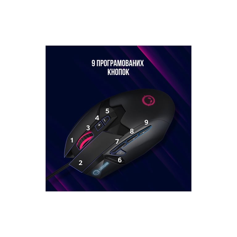 Мишка Lorgar Stricter 579 RGB USB Black (LRG-GMS579) - фото 12