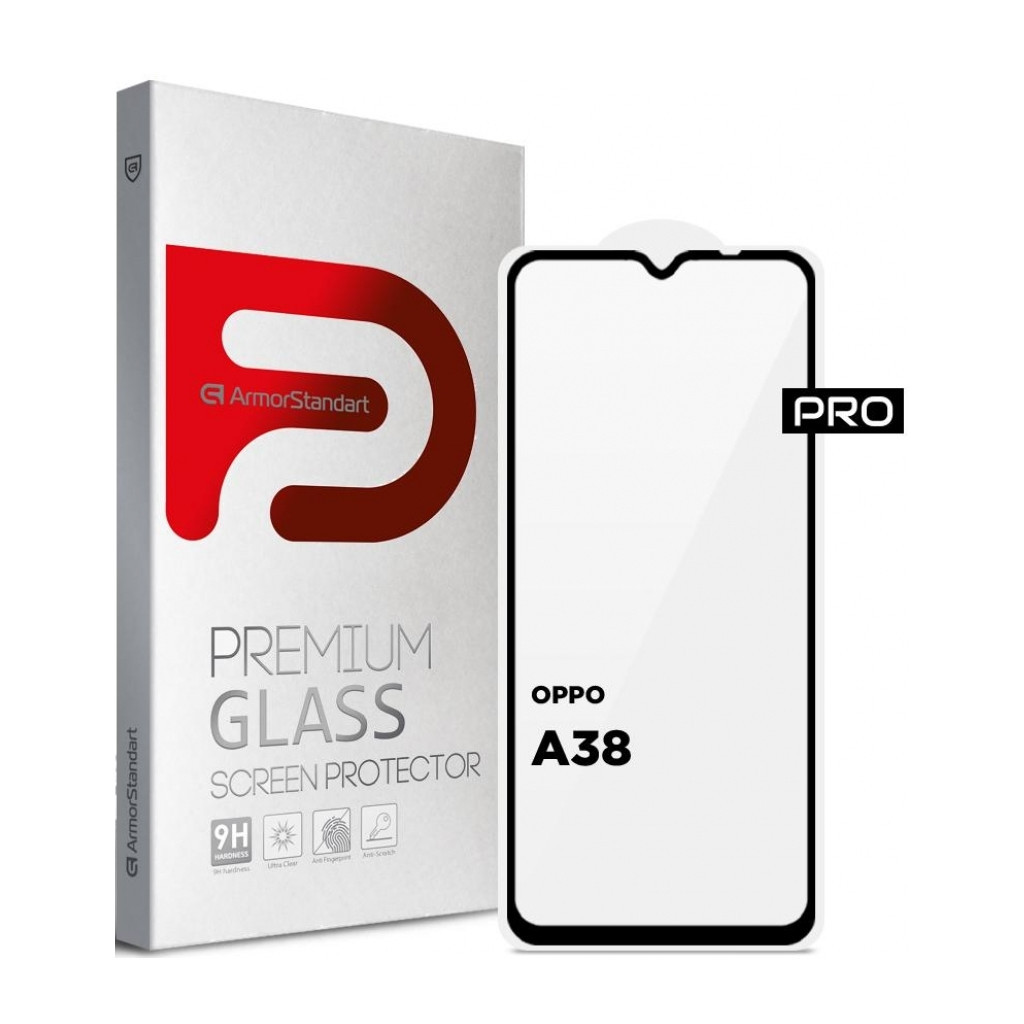 Скло захисне Armorstandart Pro OPPO A18 4G / A38 4G Black (ARM71040) Скло захисне Armorstandart Pro OPPO A18 4G / A38 4G Black (ARM71040)