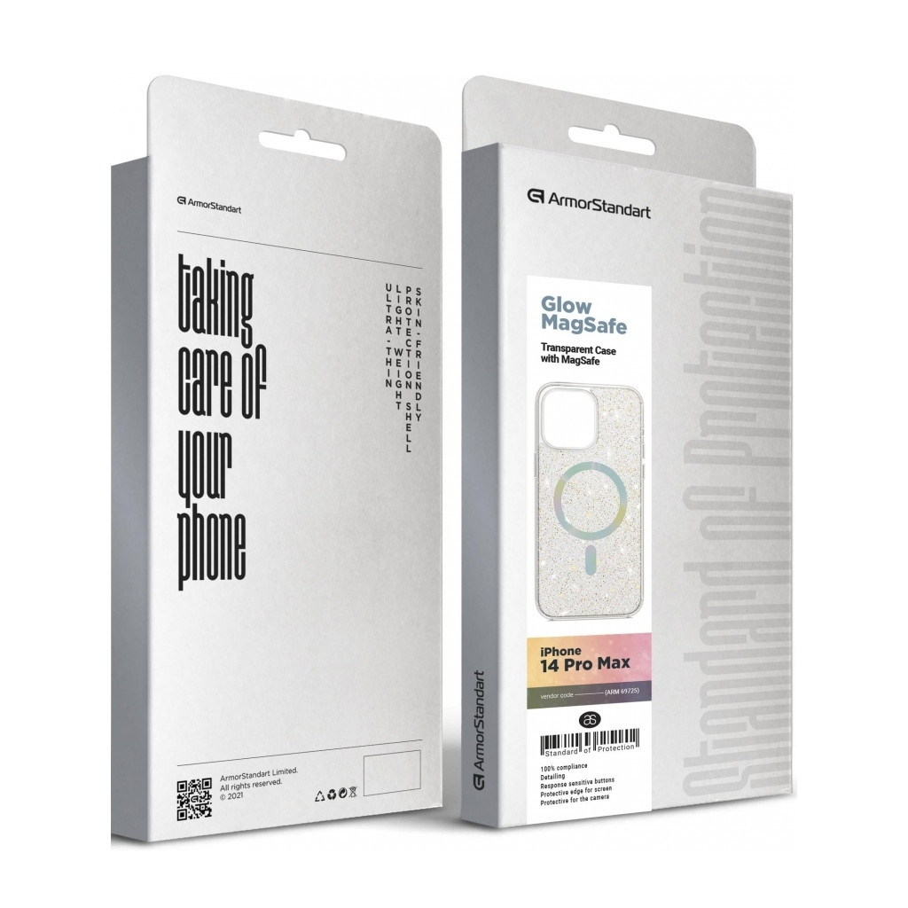 Чохол до мобільного телефона Armorstandart Glow Magsafe Apple iPhone 14 Pro Max Transparent (ARM69725) - фото 6 Чохол до мобільного телефона Armorstandart Glow Magsafe Apple iPhone 14 Pro Max Transparent (ARM69725) - фото 6