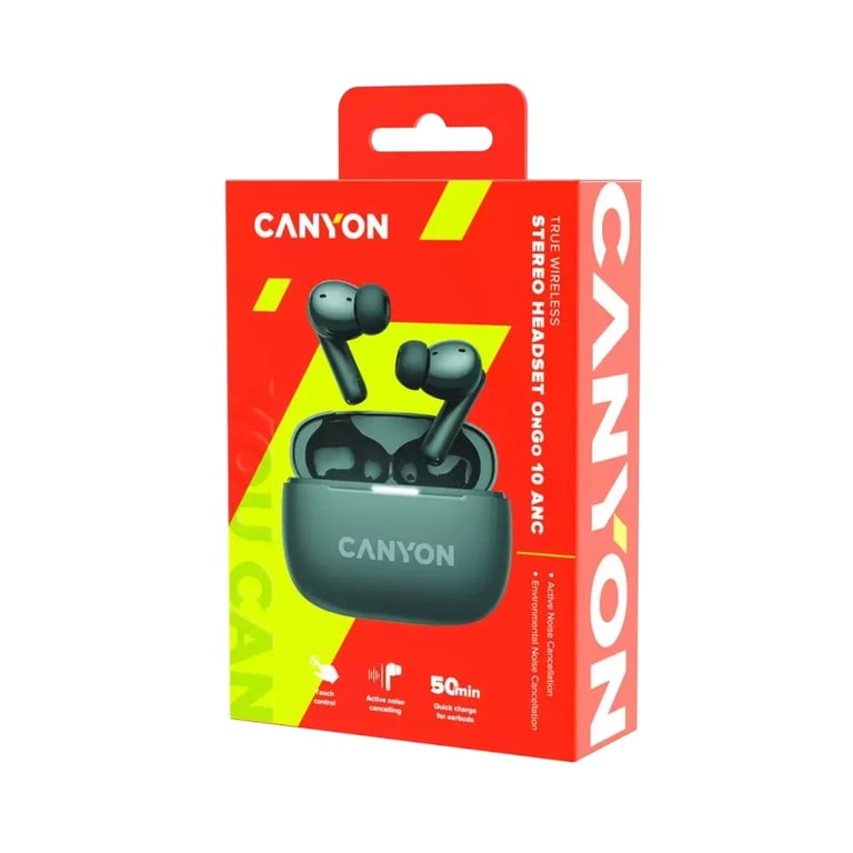 Навушники Canyon TWS-10 OnGo ANC ENC Black (CNS-TWS10BK) - фото 8