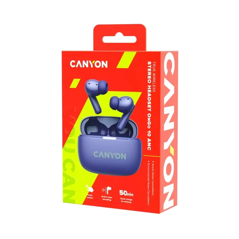 Навушники Canyon TWS-10 OnGo ANC ENC Purple (CNS-TWS10PL) - фото 8