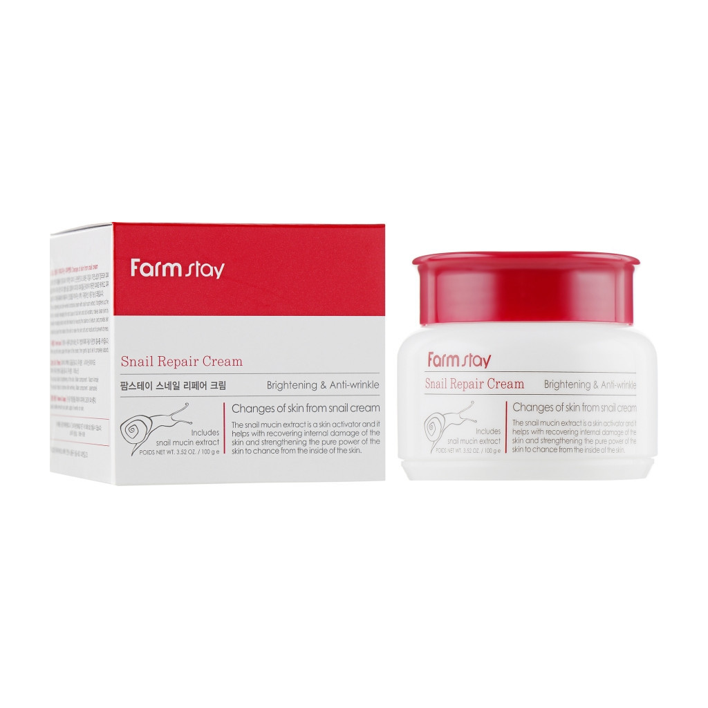 Крем для обличчя FarmStay Snail Repair Cream Відновлювальний з муцином равлика 100 мл (8809317284613) - фото 2 Крем для обличчя FarmStay Snail Repair Cream Відновлювальний з муцином равлика 100 мл (8809317284613) - фото 2