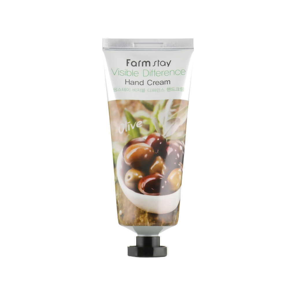 Крем для рук FarmStay Visible Difference Hand Cream Olive З екстрактом оливи 100 г (8809338560062) - фото 1